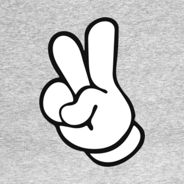 Mickey Mouse Hands Peace Sign - Mickey Mouse - Baseball T-Shirt | TeePublic